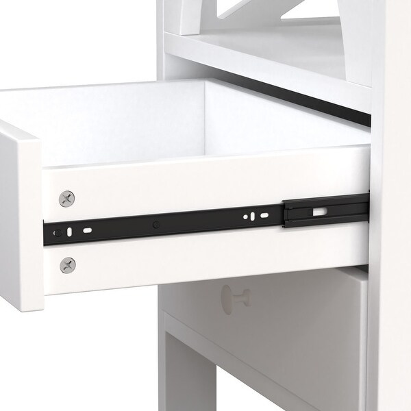 Modern 2 Drawers Nightstand with USB Charging Ports and LED Lights - - 37388176