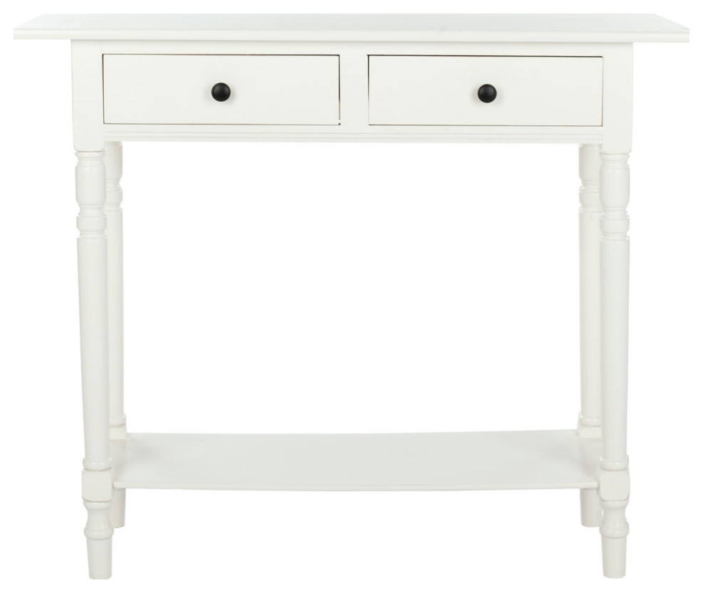 Tori 2 Drawer Console Distressed Cream   Traditional   Console Tables   by AED Luxury Home Decor  Houzz