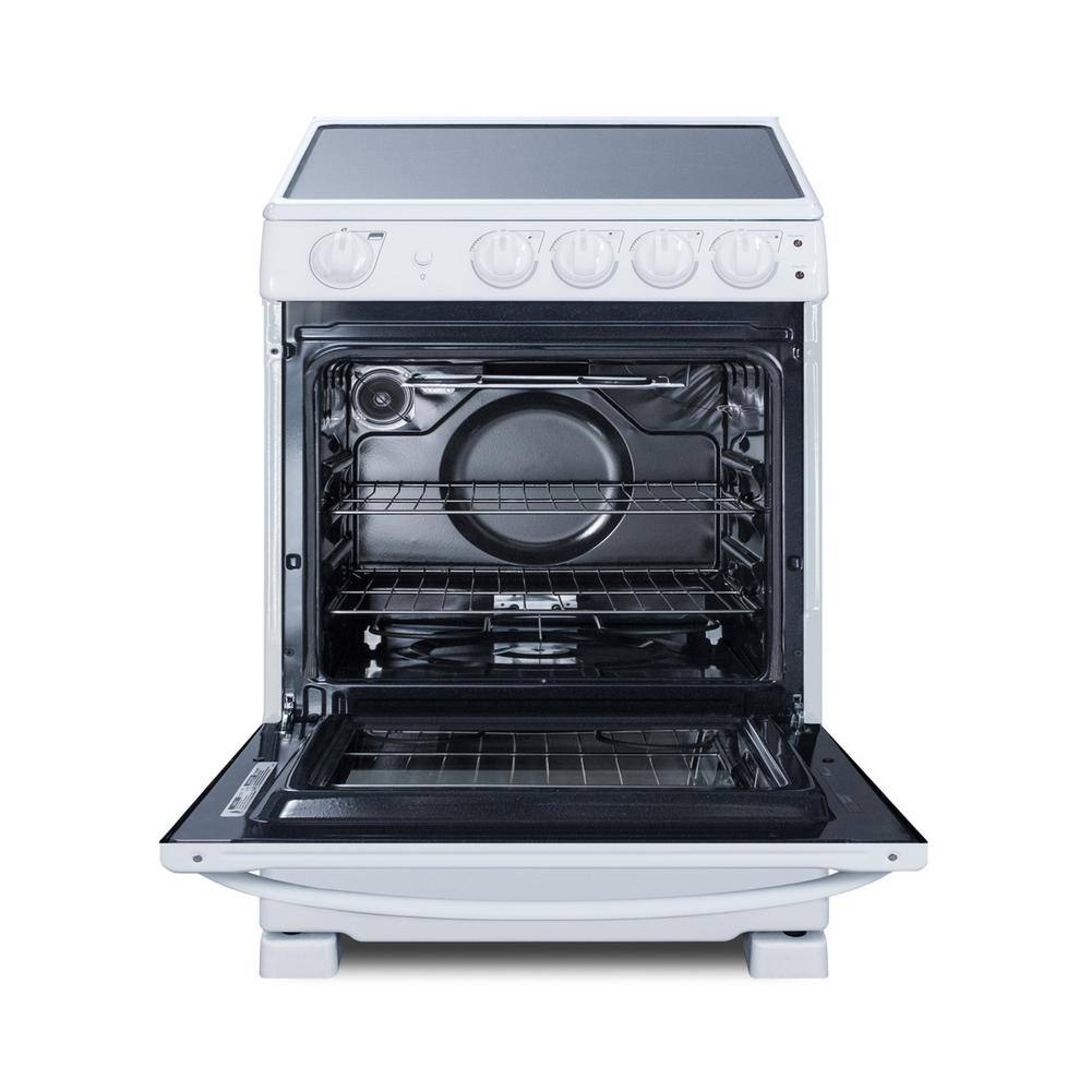 Summit Appliance 24 in. 2.9 cu. ft. Slide-In Electric Range in White REX2421WRT1