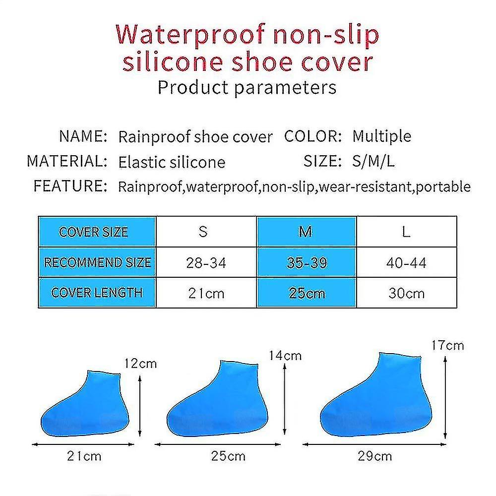 Recyclable Silicone Overshoes Rain Waterproof Shoe Covers Boot Cover Protector