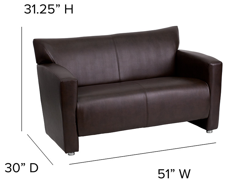 HERCULES Majesty Series Brown LeatherSoft Loveseat   Contemporary   Loveseats   by First of a Kind USA Inc  Houzz