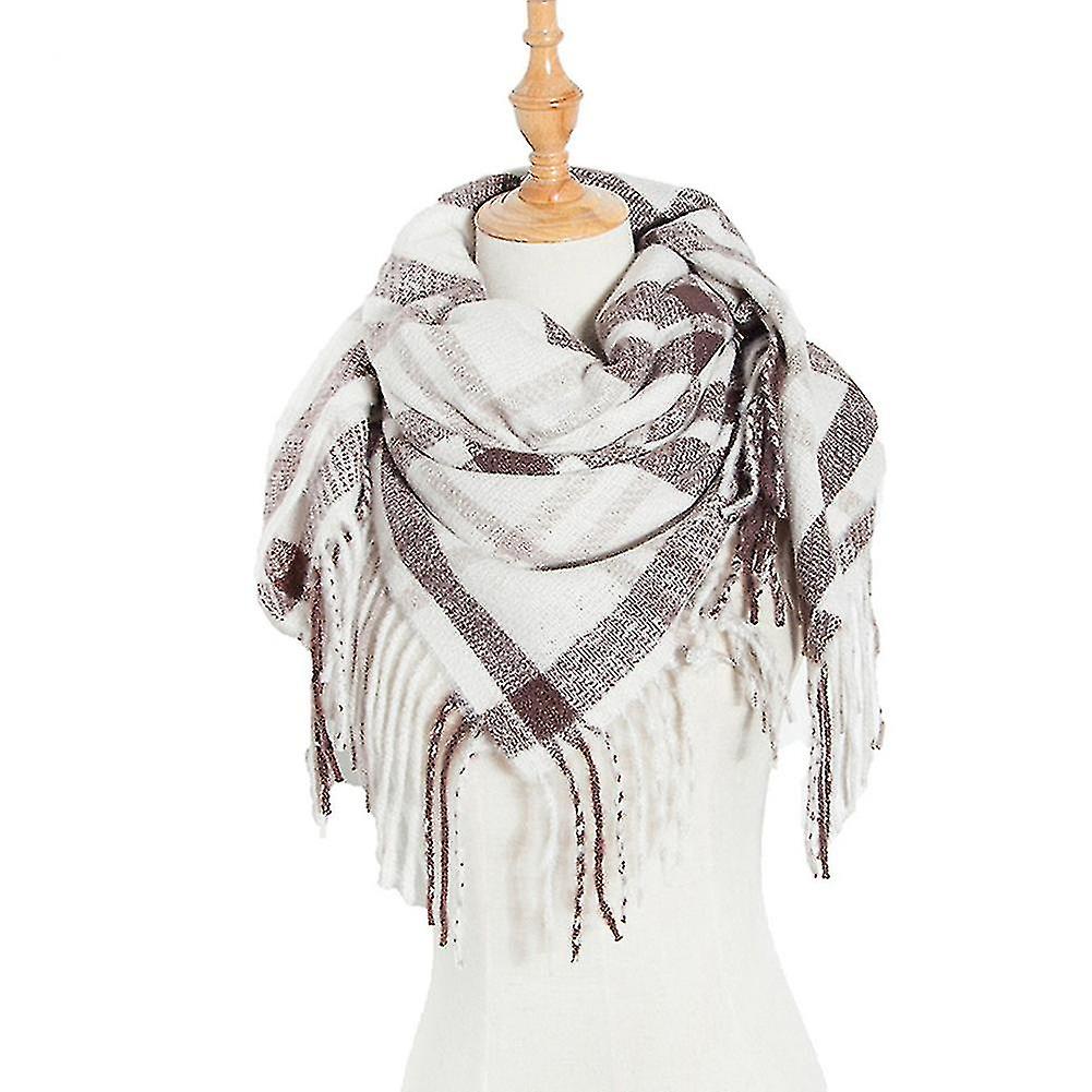 Women's Check Box Patten Winter Scarf Wraps