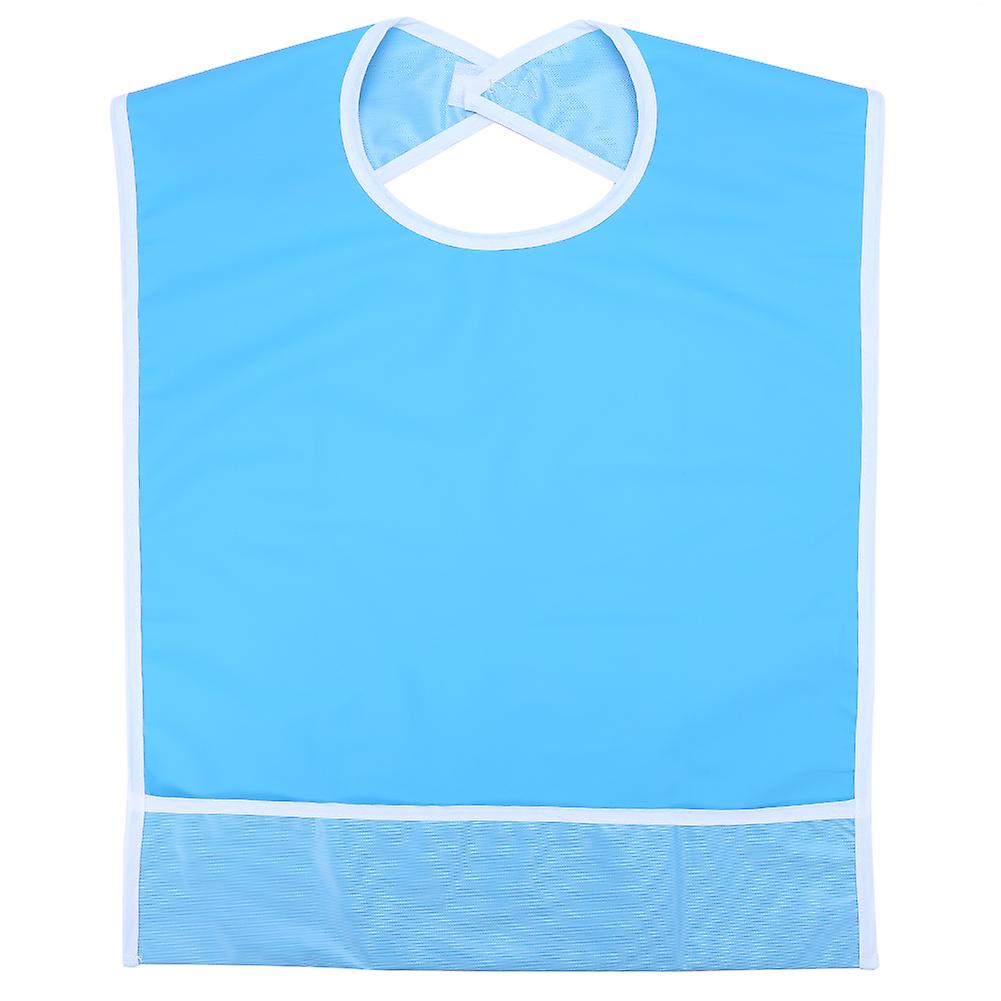 Waterproof Adult Elder Mealtime Bib Clothes Clothing Protector Dining Aid (sky Blue)