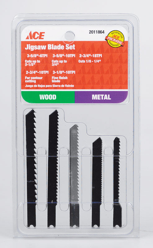 Ace Metal U-Shank Jig Saw Blade Set 20 pc