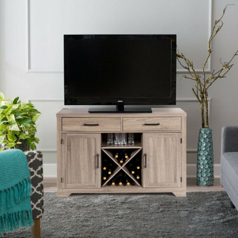 Sideboard Console Storage Cabinet Side Cabinet With Two Drawers-natural