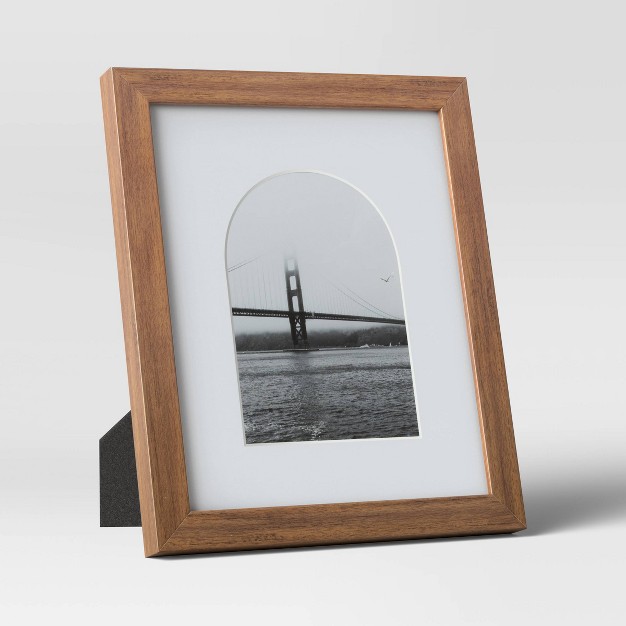 X 10 quot Matted To 5 quot X 7 quot Single Image Table Frame With Arch Brown