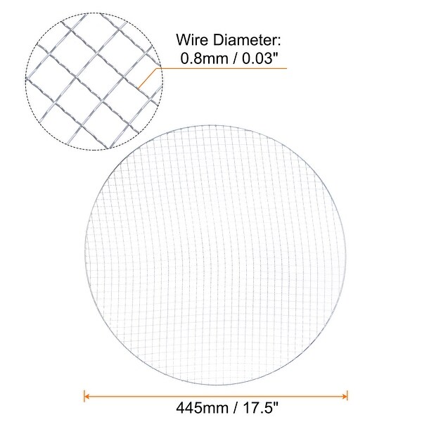 2pcs Round BBQ Grill Net 17.5