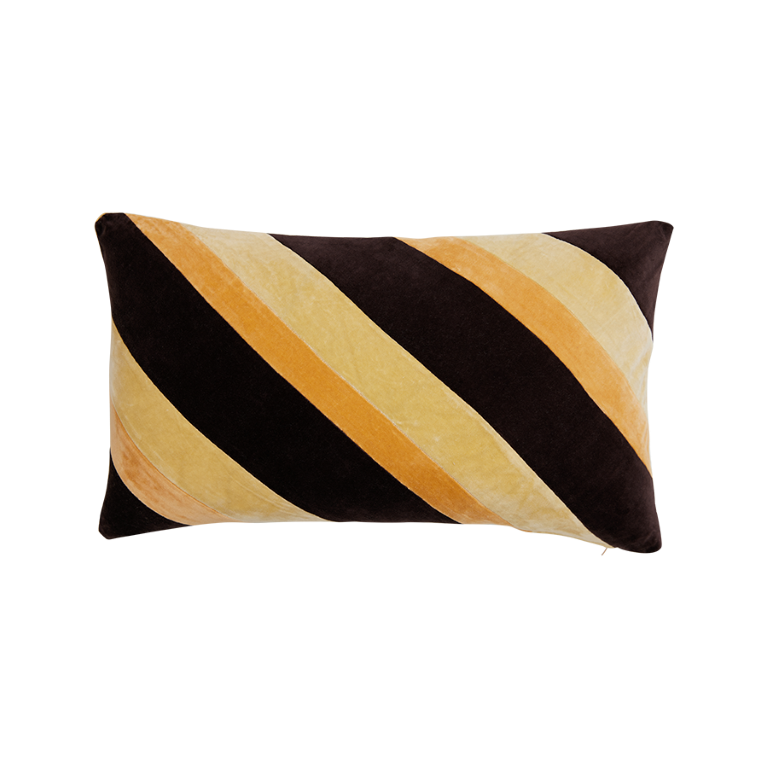 Striped velvet pillow Fame