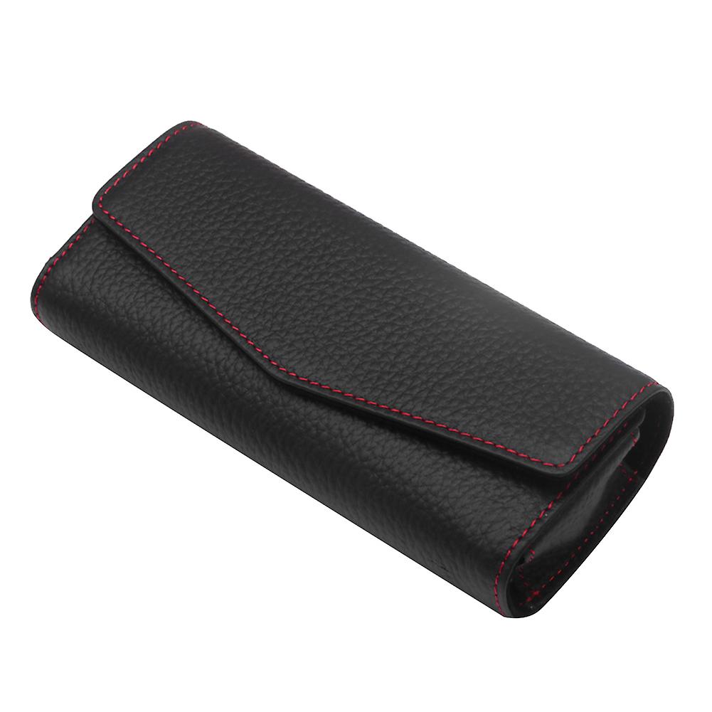 Car Sun Visor Glasses Case Magnetic Sunglasses Clip Storage Box Protector Pouch For Car Suv Truck Grey