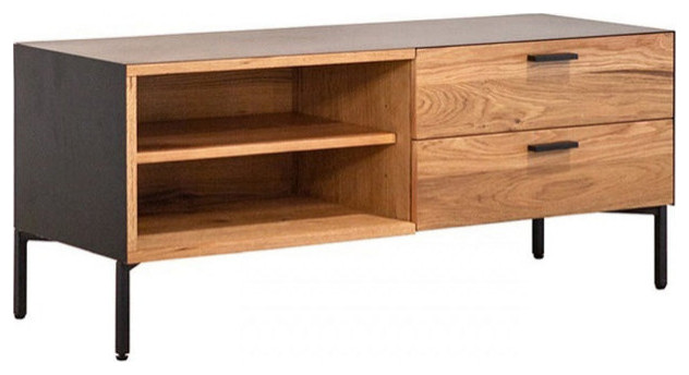 Andiko Rustic Oak Tv Stand   Industrial   Entertainment Centers And Tv Stands   by V.S.D Furniture  Houzz