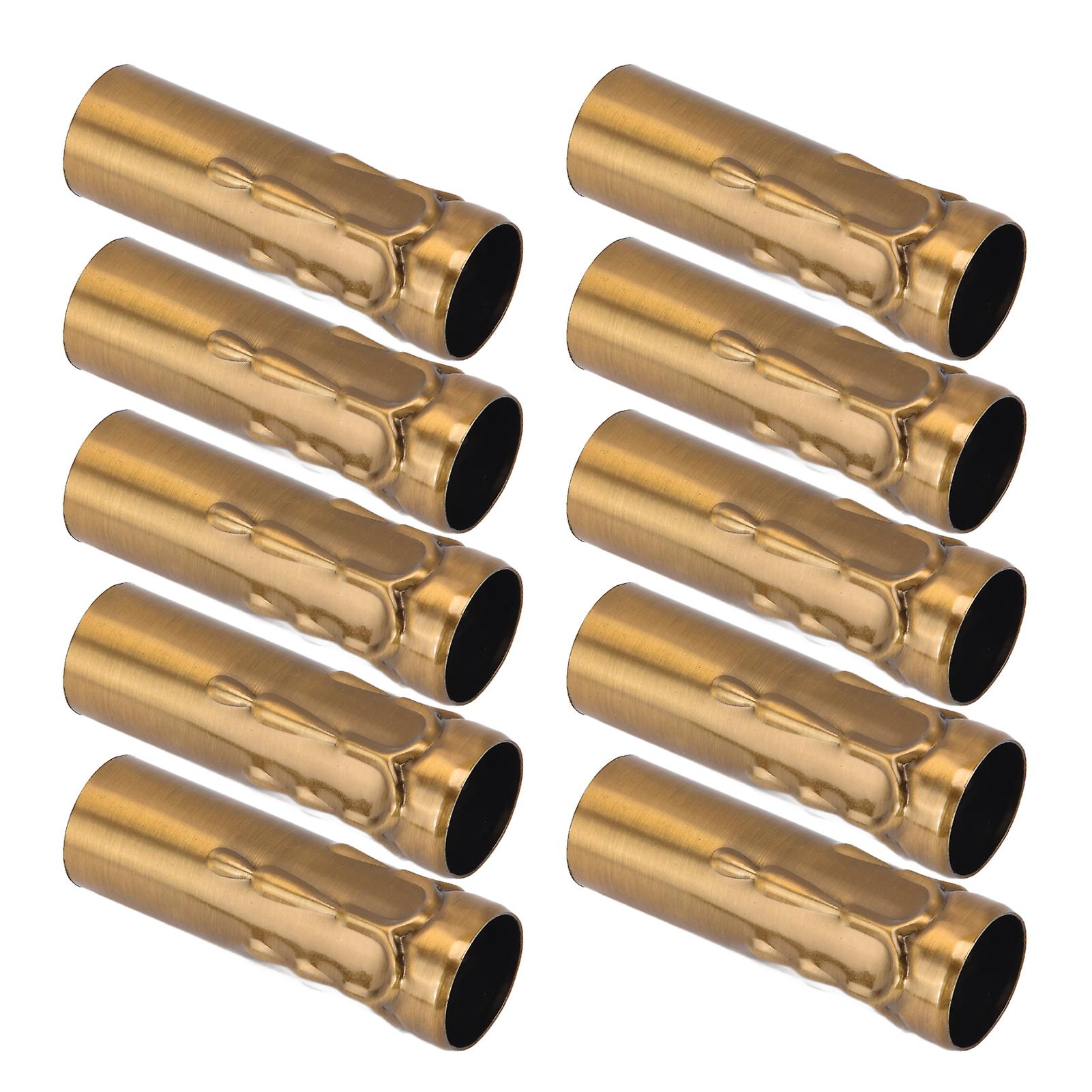 10Pcs E14 Metal Tube for Candle Lamp Holder Lamp Base Lighting Accessories 25x80mm Gold Bronze