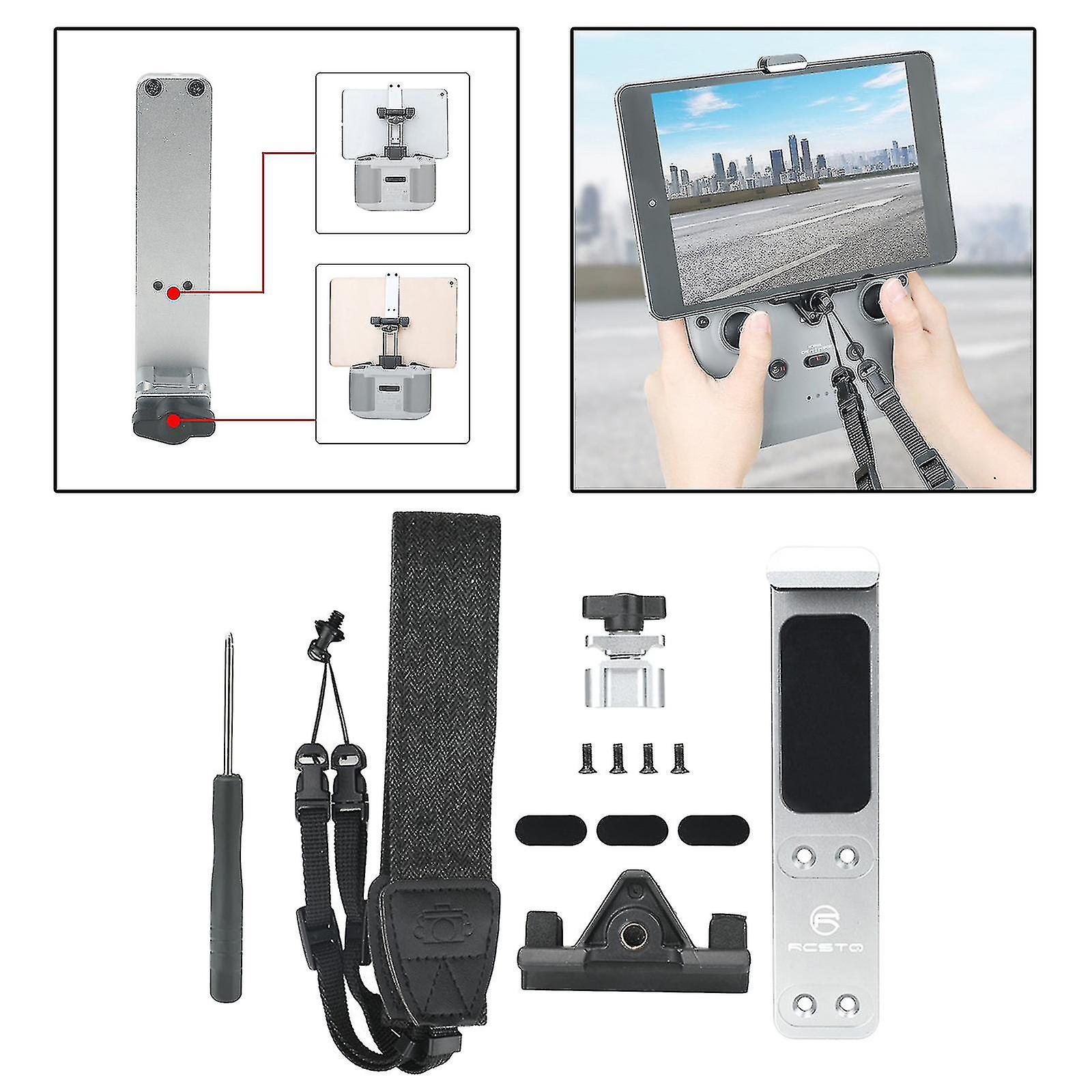 Alloy Rc Drone Tablet Mount Holder Bracket Neck Strap Hanging Lanyard For Dji Mini2 Mavic Air2 Portable For Travel， Easy To Install - Bracket A