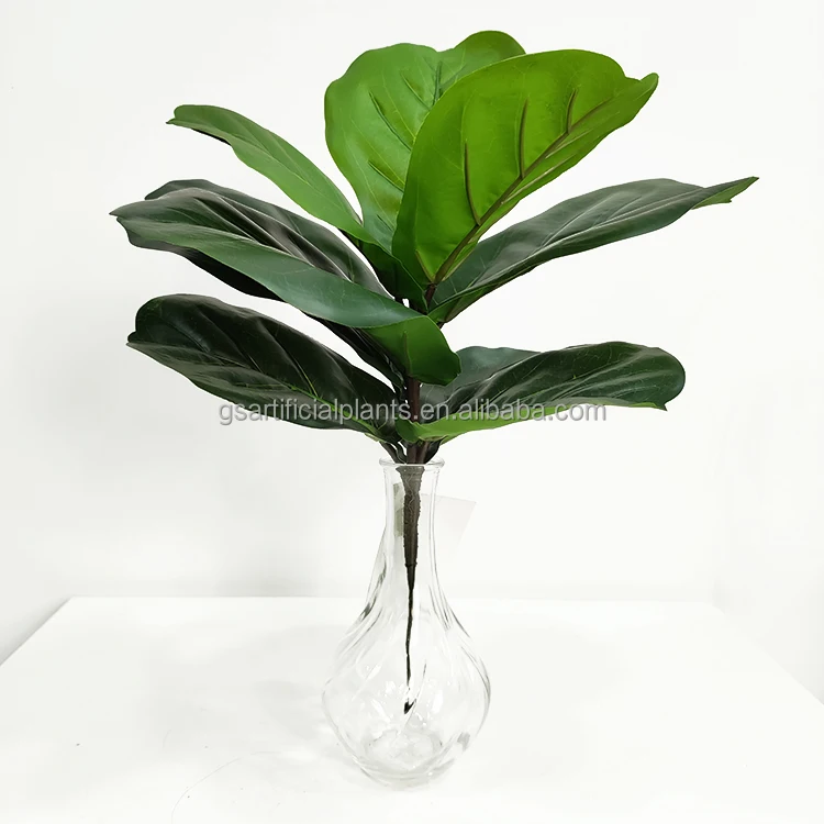 35cm height garden supplies artificial branch faux lyrata artificial ficus tree for interior exterior decorative