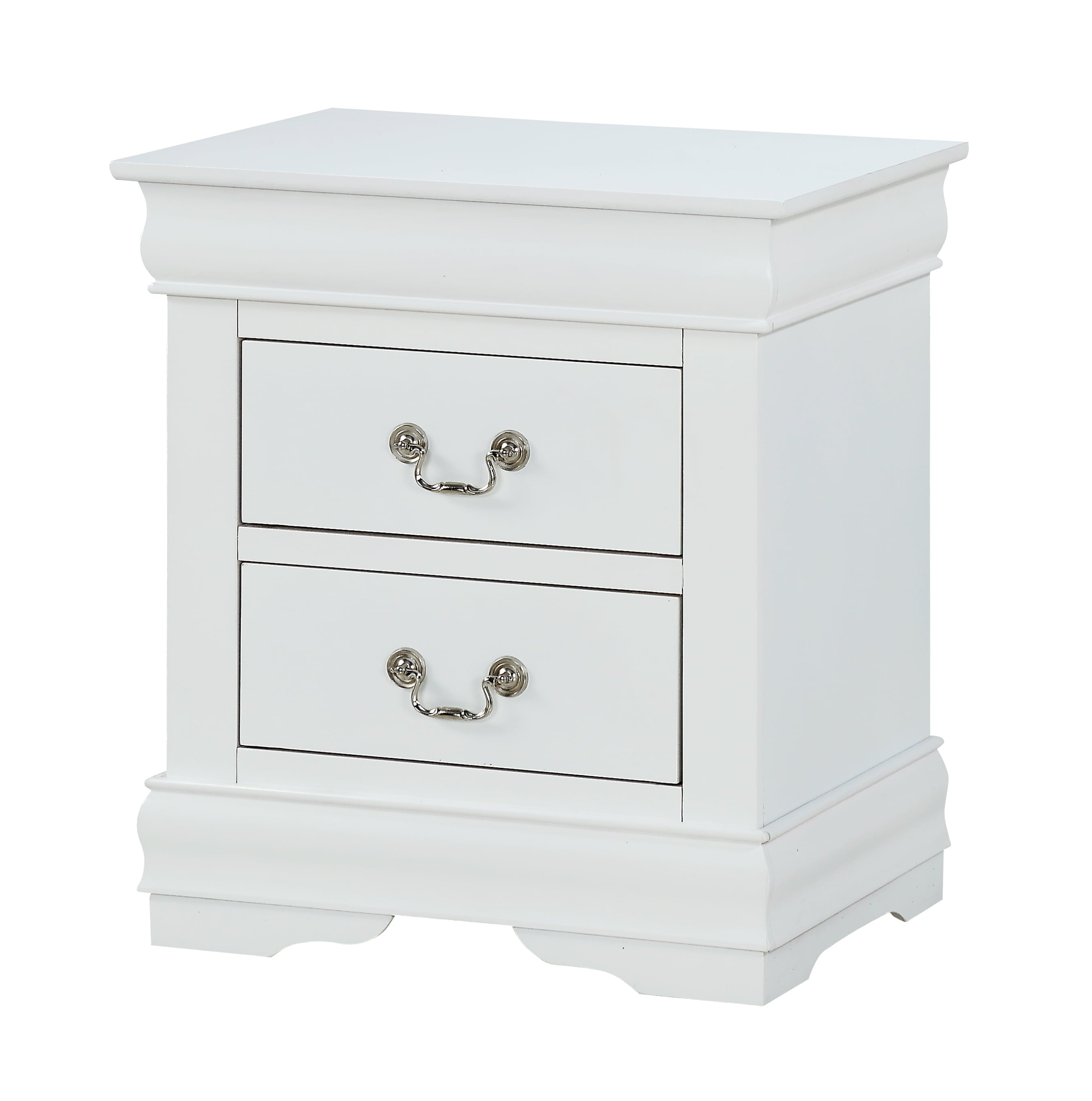 Crown Mark Louis Philip White Night Stand