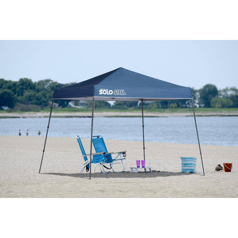 10 ft. x 10 ft. Straight-Leg Pop-Up Instant Canopy in Midnight Blue with Corrosion-Resistant Frame 64 sq. ft. of Shade 164184DS