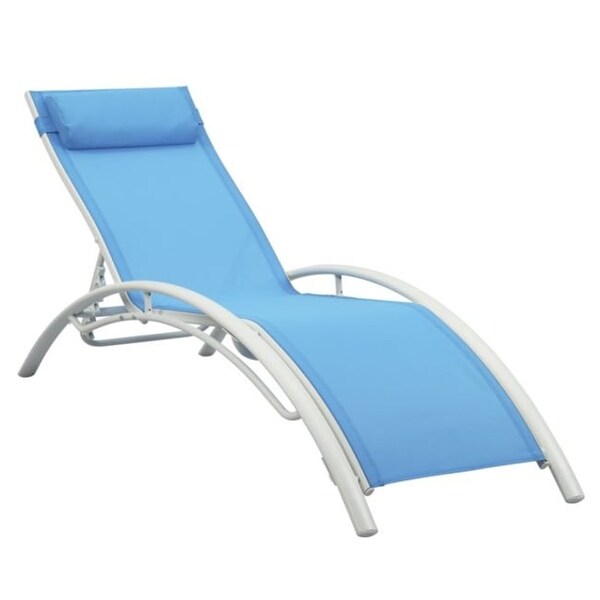 2-Piece Aluminum Outdoor Chaise Lounge