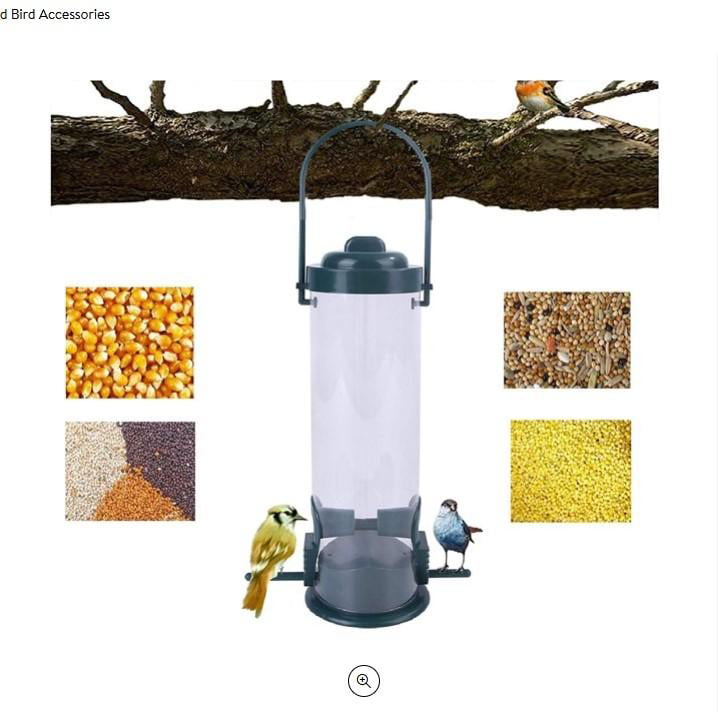 Bellaven Bird Feeders for Outside，Bird Feeders for Outdoors Squirrel Proof，Hanging Squirrel Proof Bird Feeder Pole，Wild Bird Feeders Bird Seed Bird Feeder Pole