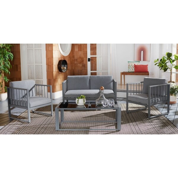 SAFAVIEH Outdoor Holyoke 4 Pc Living Set