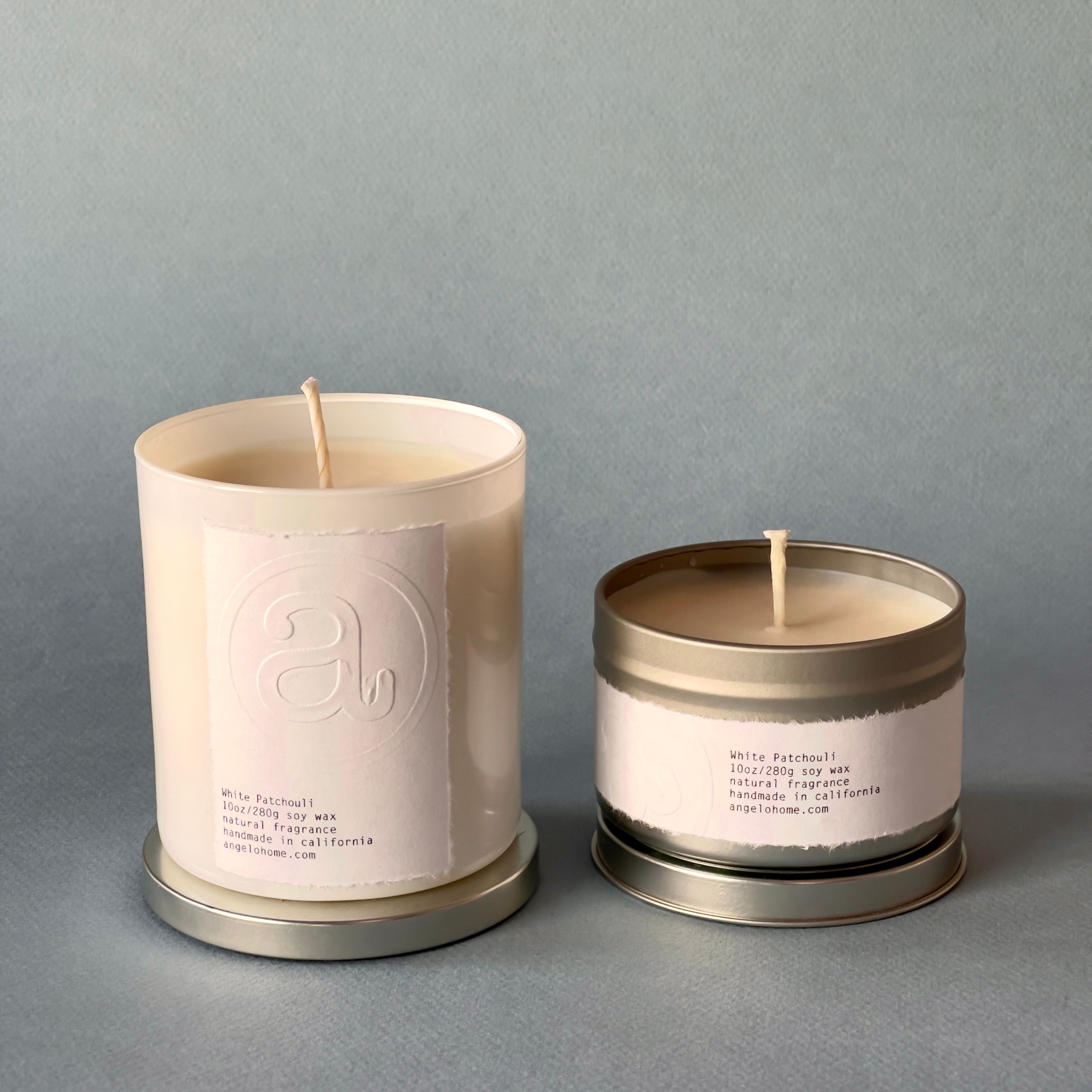 angelo:HOME White Patchouli Scented Candle