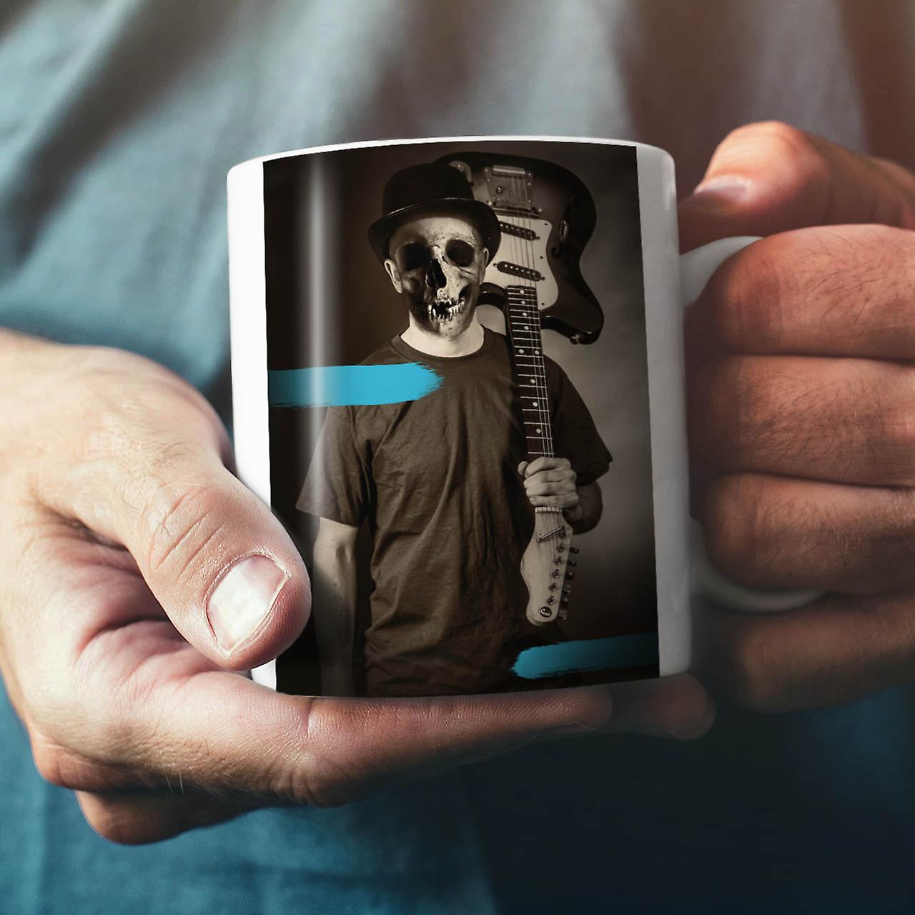 Bass Guitar Skull NEW White Tea Coffee Ceramic Mug 11 oz | Wellcoda