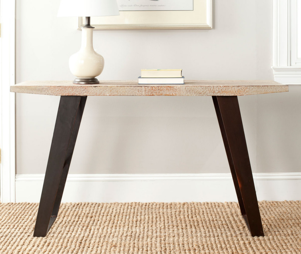 Ginny Console Natural/ Black   Industrial   Console Tables   by AED Luxury Home Decor  Houzz