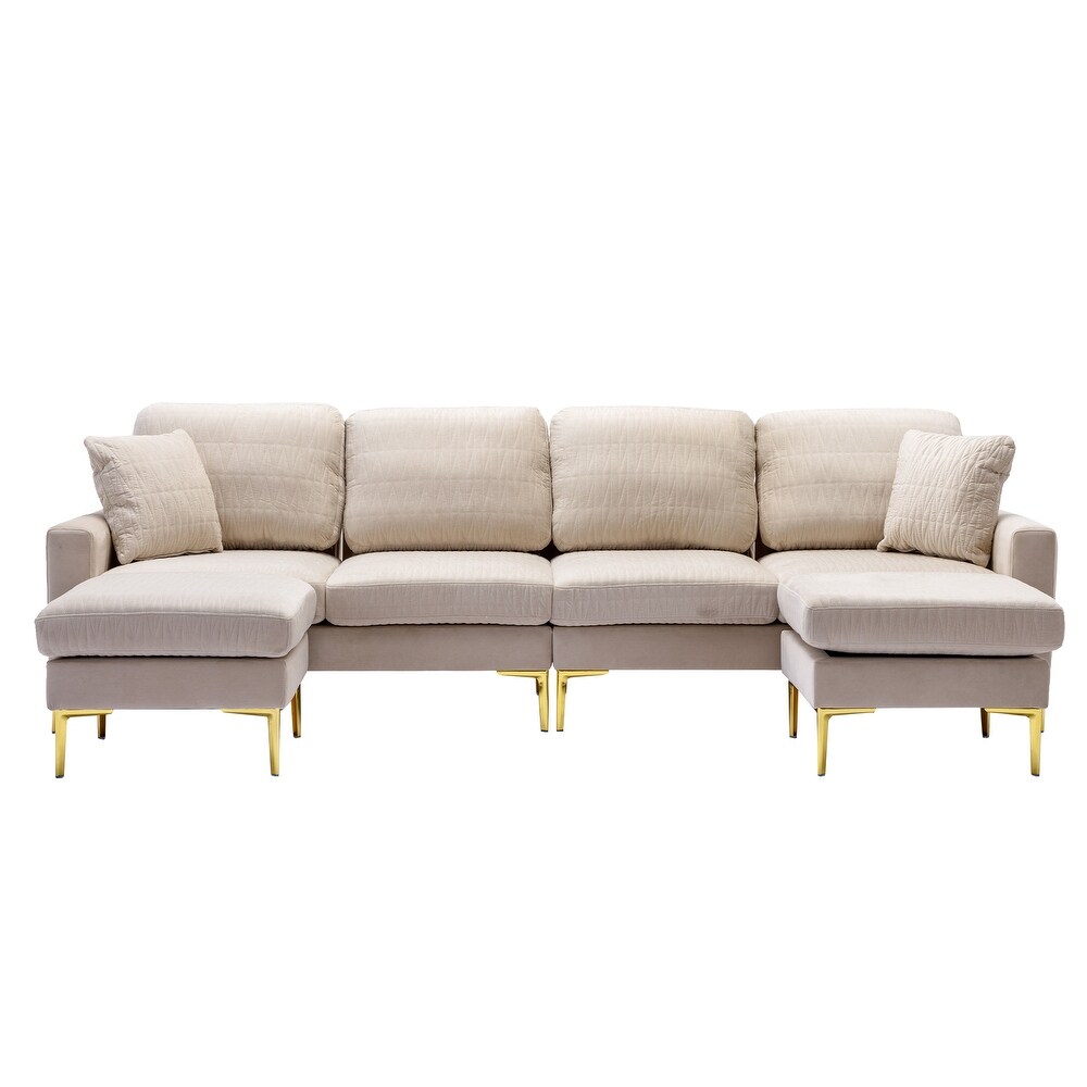 Modular Sectional sofa U Shaped Accent Sofa with Ottoman