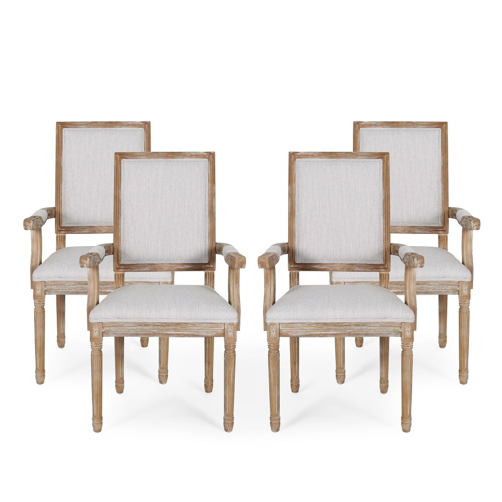 Maria French Country Upholstered Dining Chairs by Christopher Knight Home   23.75\