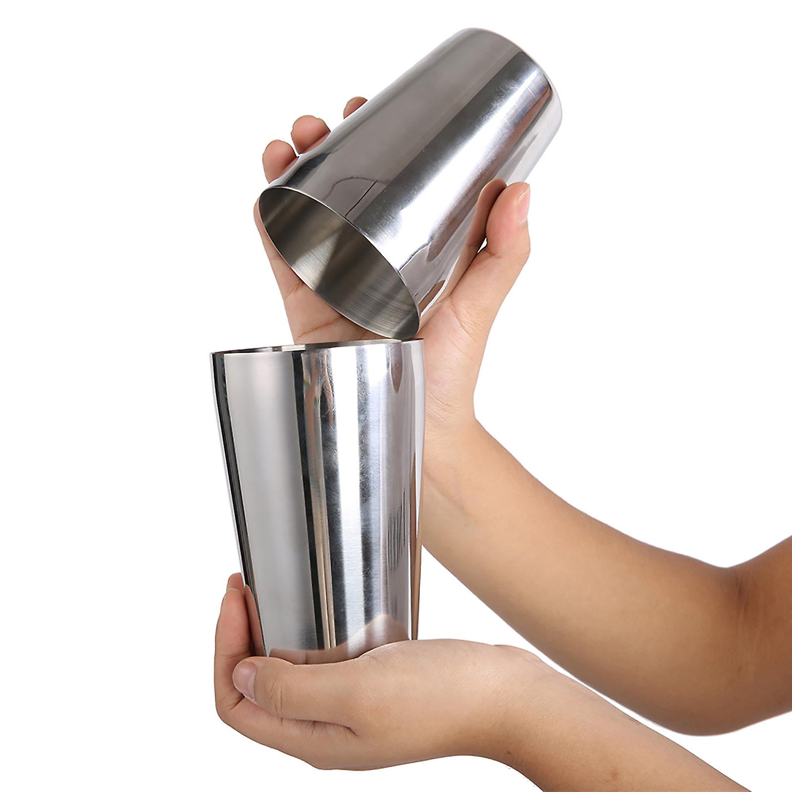 Stainless Steel Wine Cocktail Shaker Set Mixing Making Drinking Container Barware (800/600ml)