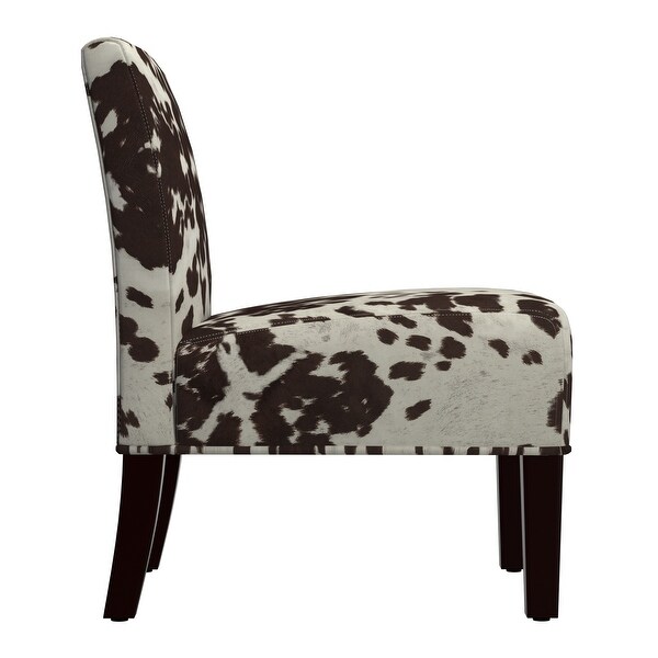 Peterson Cowhide Fabric Slipper Accent Chair by iNSPIRE Q Bold