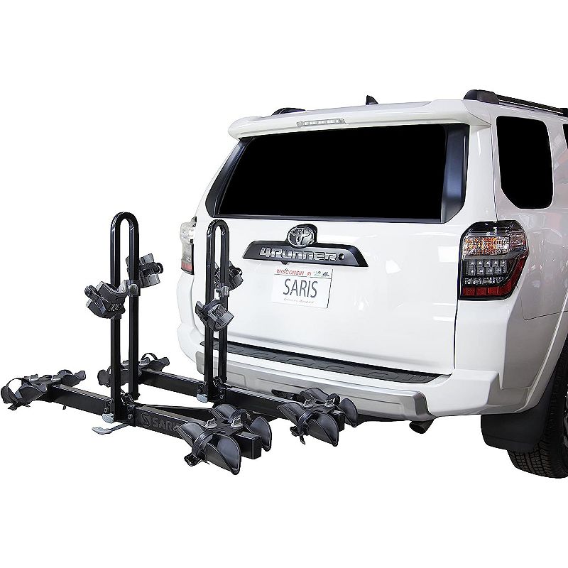 Saris Freedom Hitch Bike Rack， Bike Rack for Car and SUV's， 4-Bikes - Black