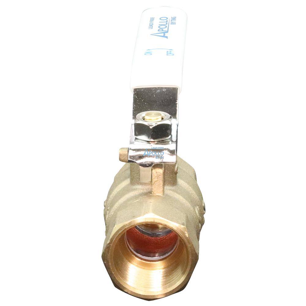 Apollo 34 in. x 34 in. Lead Free Forged Brass FPT x FPT Ball Valve 94ELF10401