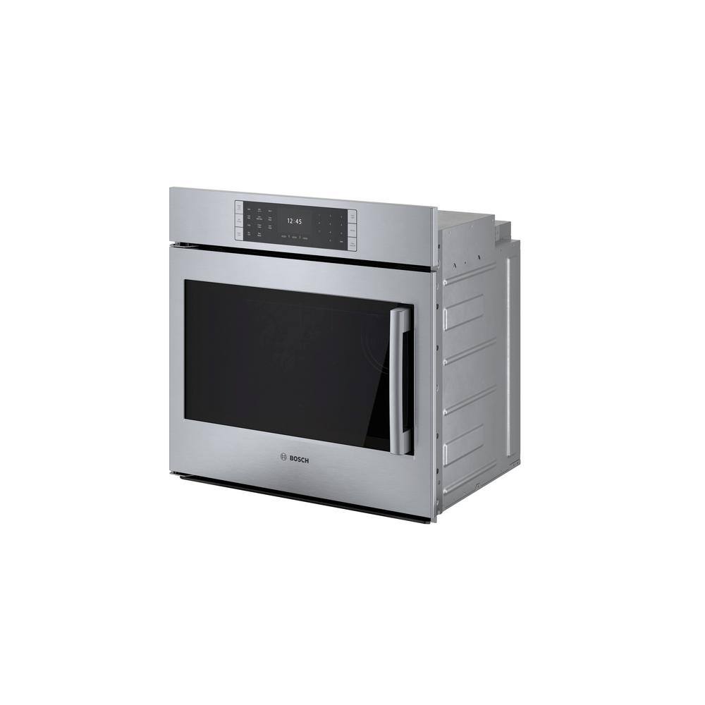 Bosch Benchmark Benchmark Series 30 in. Built-In Single Electric Convection Wall Oven in Stainless Steel w Left SideOpening Door HBLP451LUC