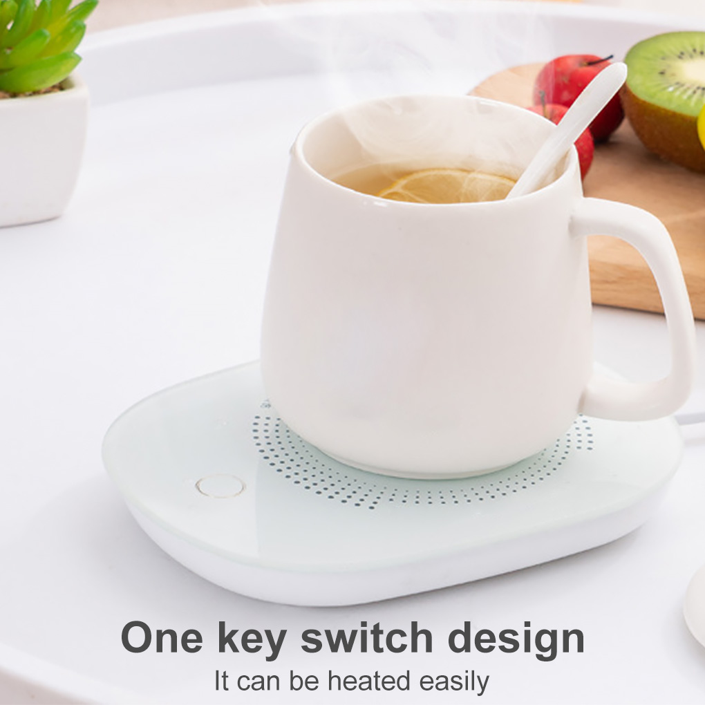 110V 55℃ Electric Thermostatic Cup Coaster Mug Milk Tea Coffee Drink Warmer Heater Tray Mat Touch Switch