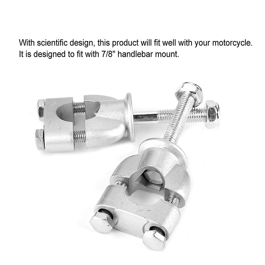 1 Pair Aluminum Alloy Motorbike Mount Riser 22mm Motorcycle Handlebar Fixed Clamps