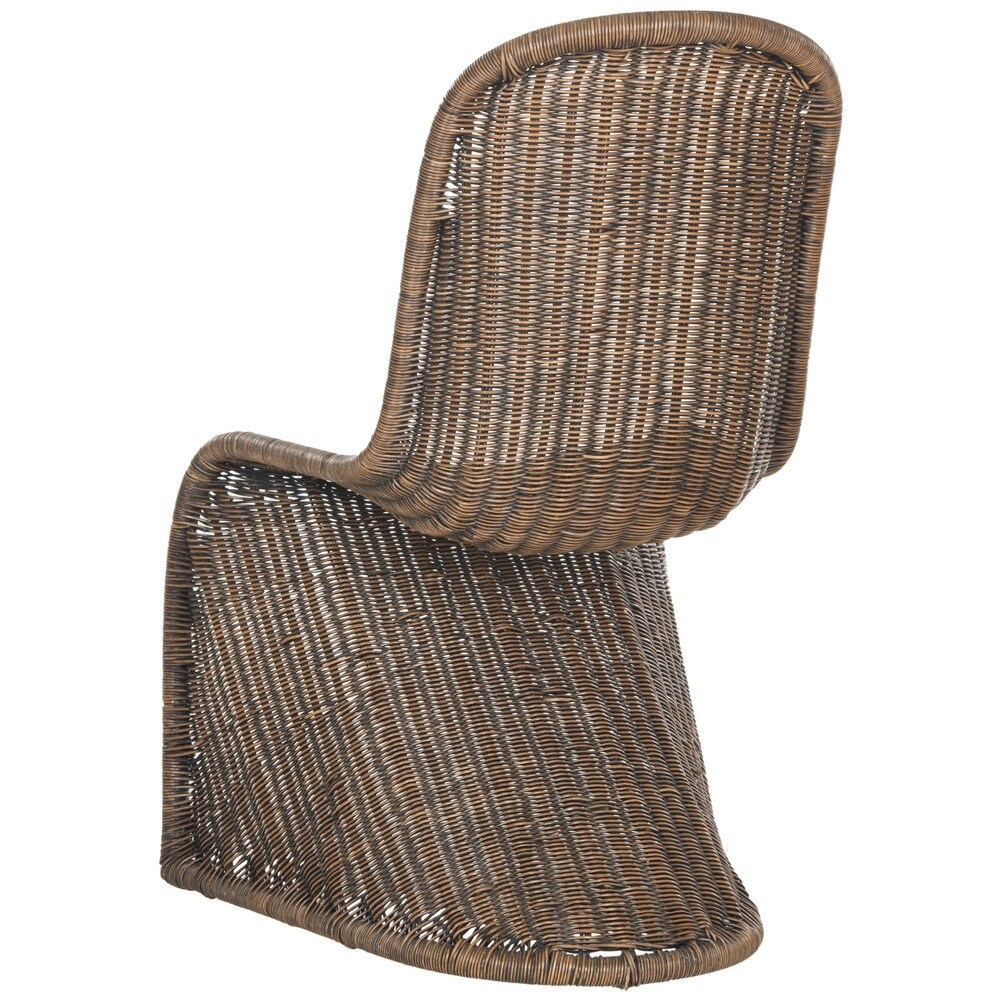 SAFAVIEH Dining Rural Woven Tana Brown/ Multi Wicker Dining Chairs (Set of 2)