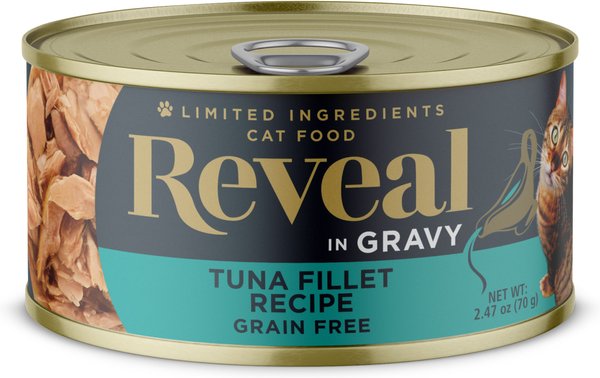 Reveal Natural Grain-Free Tuna in Gravy Flavored Wet Cat Food， 2.47-oz can， case of 24