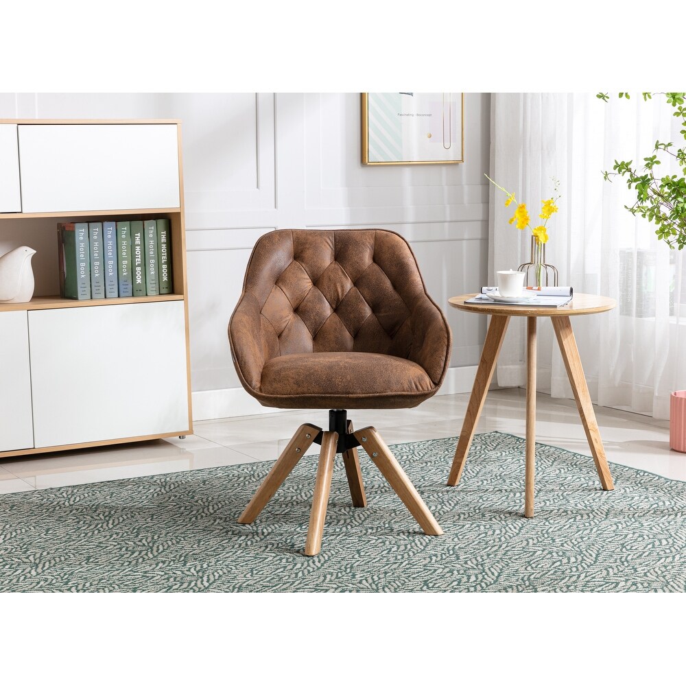 Solid Wood Tufted Upholstered Armless chair