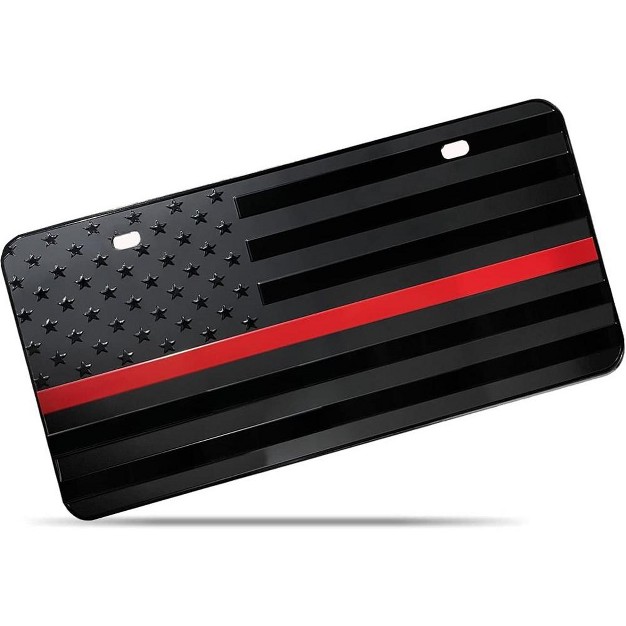 Zone Tech Tactical Usa Flag License Auto Car Tag Plate Embossed Monochrome Novelty Great American Pledge Of Allegiance