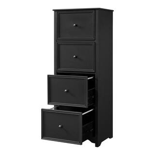 Home Decorators Collection Bradstone 4 Drawer Charcoal Black File Cabinet JS-3422-B