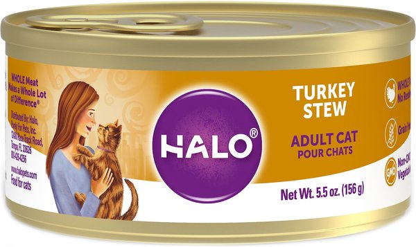 Halo Turkey Stew Grain-Free Adult Canned Cat Food