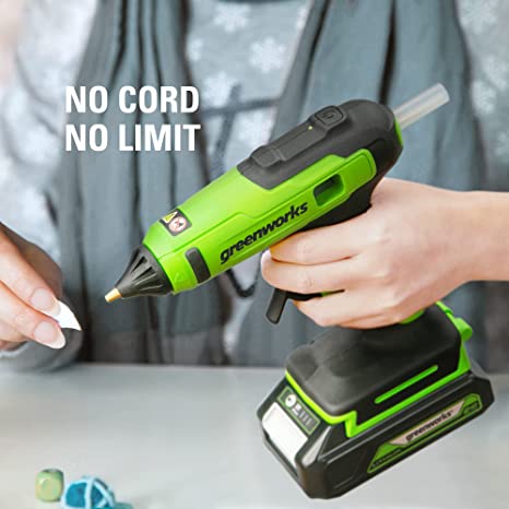 24V Cordless Glue Gun， Battery，  Charger | Greenworks Tools