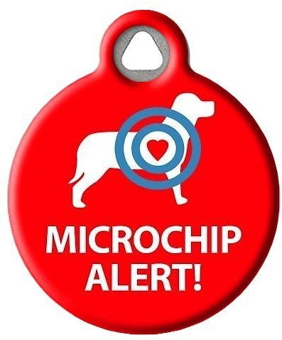 Dog Tag Art Microchip Alert Personalized Dog and Cat ID Tag