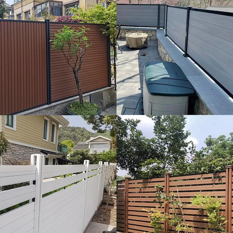 Factory Supply Easy To  Install Two Color Composite Wood Privacy Garden Wpc Co Extrusion Fence Garden Privacy Safety/