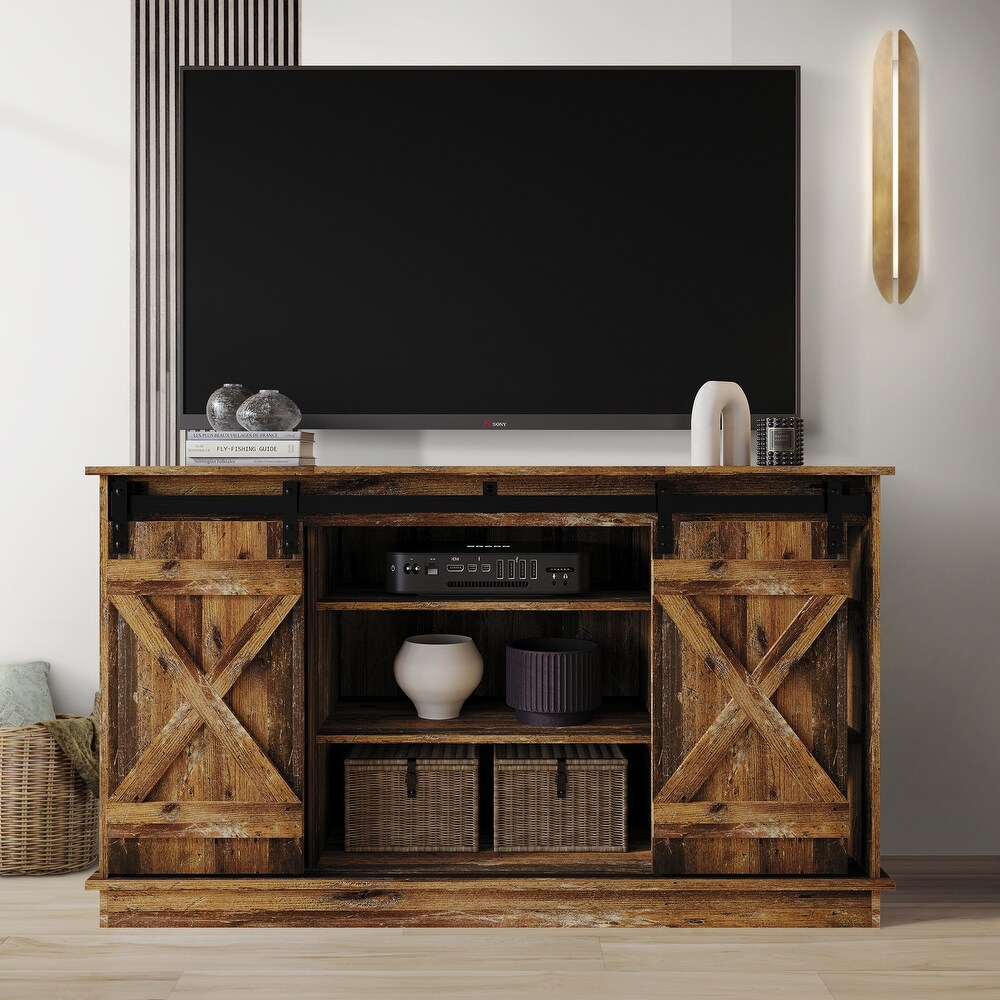 CraftPorch Vintage Style X shaped TV Stand Console