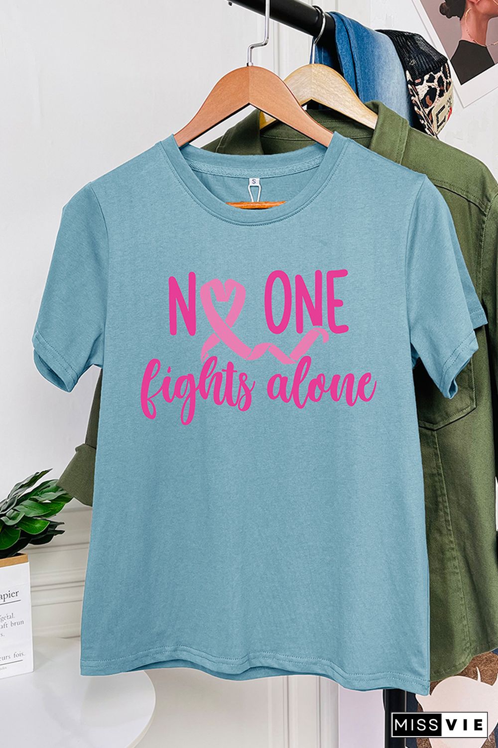 No One Fights Alone Graphic Tee Wholesale