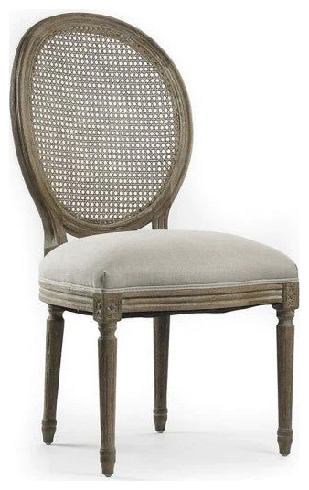 Chezare Medallion Side Chair Limed Grey Oak   French Country   Dining Chairs   by Rustic Home Furniture Deco  Houzz