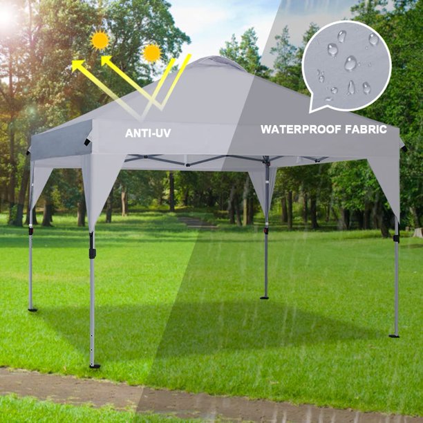 Eurmax 10x10 Canopy Top Replacement Instant Outdoor Patio Sunshade Tent Cover-Grey