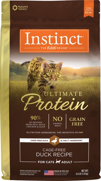 Instinct Ultimate Protein Grain-Free Cage-Free Duck Recipe Freeze-Dried Raw Coated Dry Cat Food