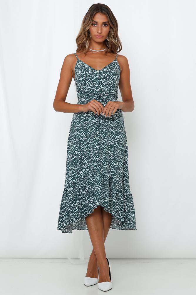 Little Sneak Peek Midi Dress Teal