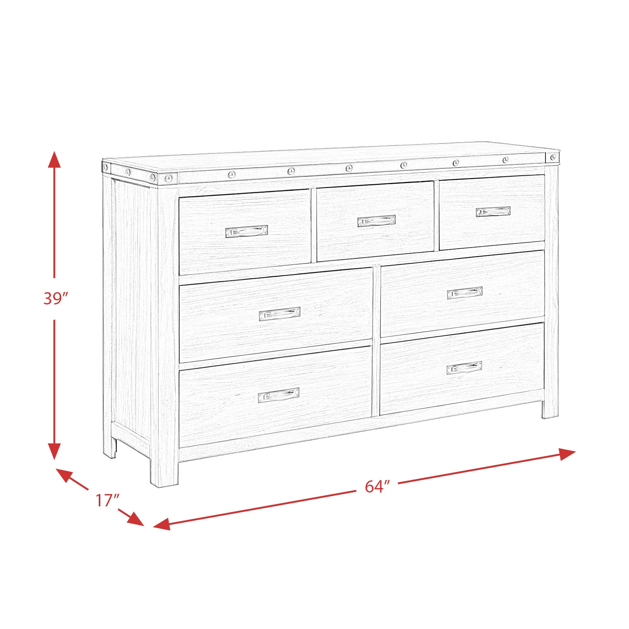 Picket House Furnishings Montauk 7-Drawer Dresser